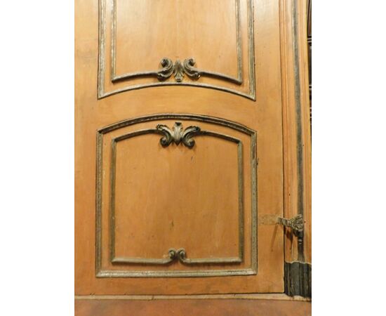 ptl167 n.4 Piedmont lacquered doors, ep. &#39;600, h 238 x 130 width     
