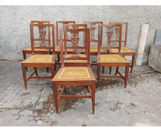 Group of eight Louis XVI chairs     