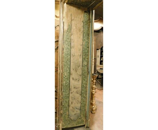   ptl292 porta laccata con telaio e imbotte finto marmo, misura max 180 x 266 cm