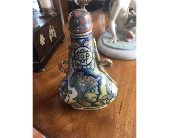 19th century luster flask     