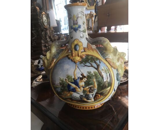 Central Italy stained vase     