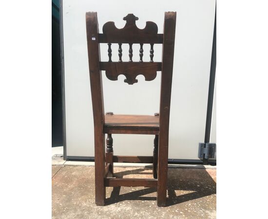 Walnut chair.Spain.     
