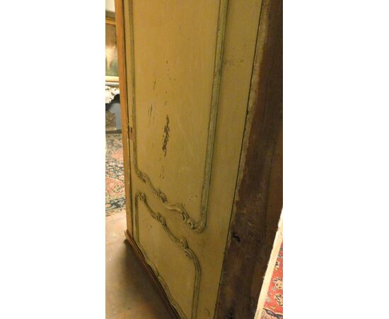 pts704 - n. 5 baroque and lacquered doors with painted over door, cm 130 xh 320     
