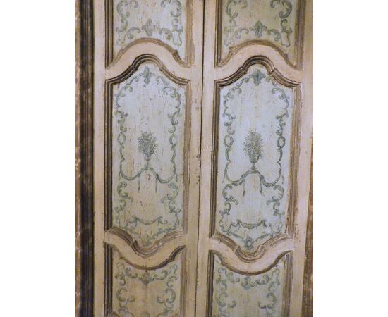 ptl389 two doors with two doors with imitation marble frame, mis. h 253 x 155 cm     