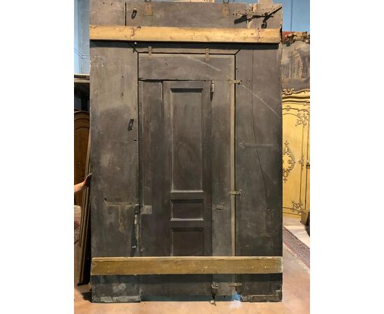 ptn243 - walnut door, 19th century, total size cm 195 xh 305     