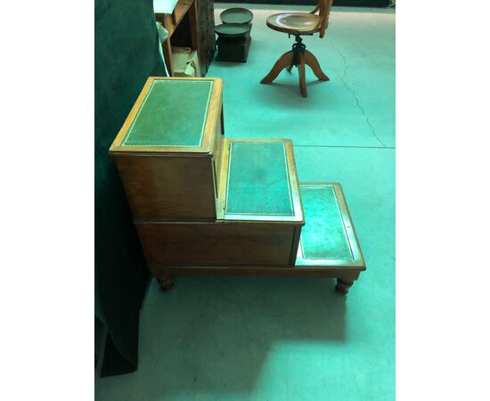 Night table with several shelves in mahogany wood.England.     