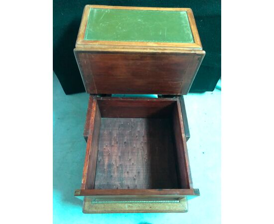 Night table with several shelves in mahogany wood.England.     