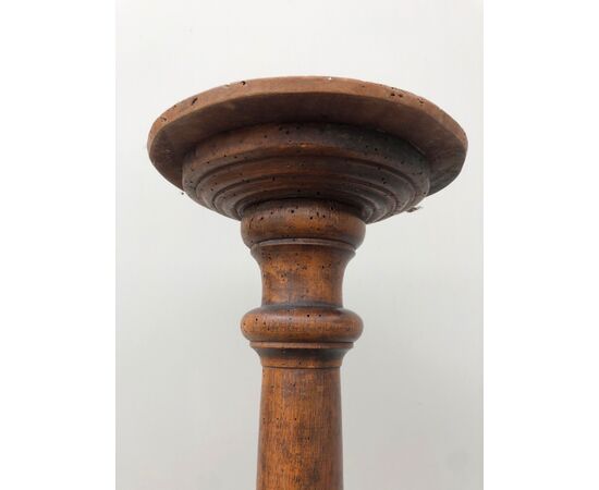 Column in walnut wood (with small top added later).     