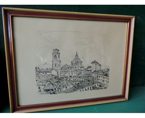 pair of drawings by the painter PA GARIAZZO TO     
