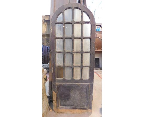 ptl514 - coppia di porte a vetri laccate, epoca II metà XIX secolo, cm l 75 x h 200