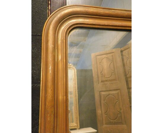 specc262 - simple gilded mirror, epoch &#39;800, size cm l 65 xh 90     