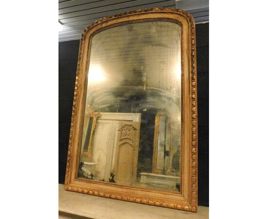 specc155 gilded mirror, &#39;800, measure h cm 150 x 100     