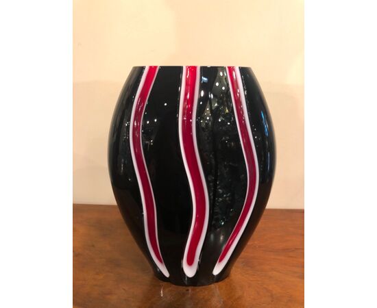 Three-layer engraved vase.Murano.     