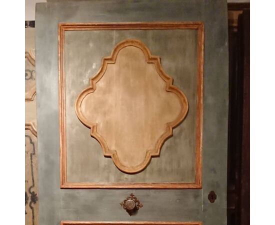 Piedmontese baroque door painted in tempera     