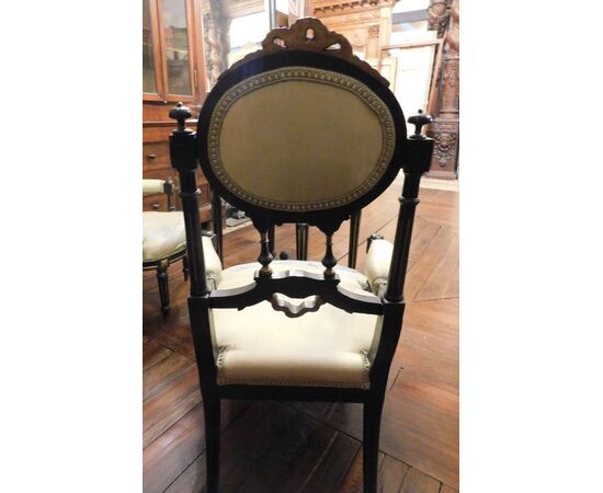 panc97 - two armchairs cm l 57 xh 104 x d. 57 a small table cm l 85 xh 66     