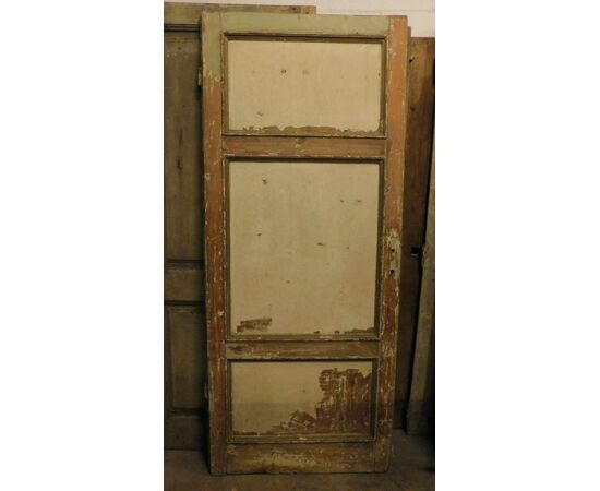 pte111 - simple door in walnut, size cm l 87 xh 204 x d. 3.5     