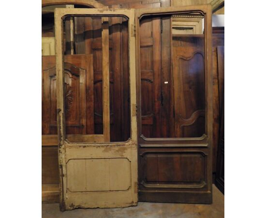  neg038 - porta da negozio, epoca '800, Torino, misura cm l 180 x h 224 x sp. 5 