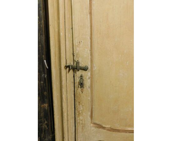 pts723 - n. 4 lacquered doors on poplar, 18th century, cm l 115 xh 274     