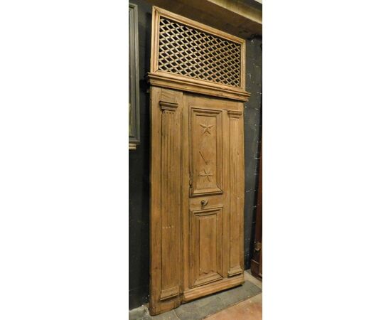 pti674 - oak door, 18th century, France, cm l 112 xh 276     