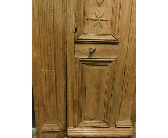 pti674 - oak door, 18th century, France, cm l 112 xh 276     