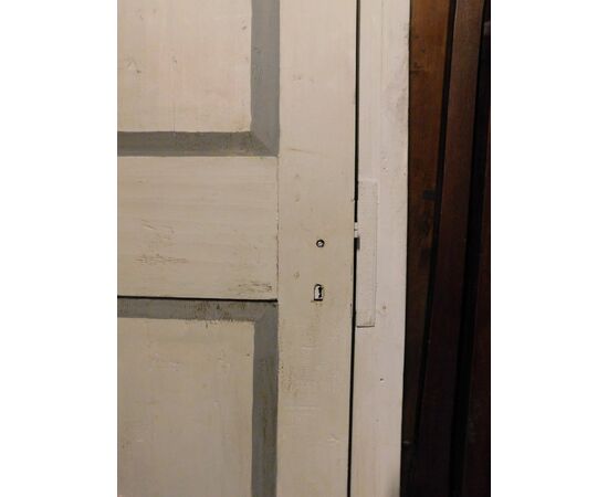 pts726 - coppia di porte in pioppo laccato, cm l 93,5 x h 221  
