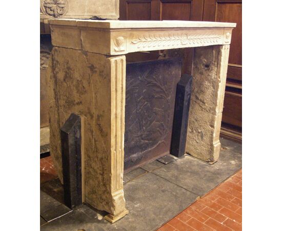 chp173 neoclassical stone fireplace meas. width cm 114 xh 107 cm x prof. 54     