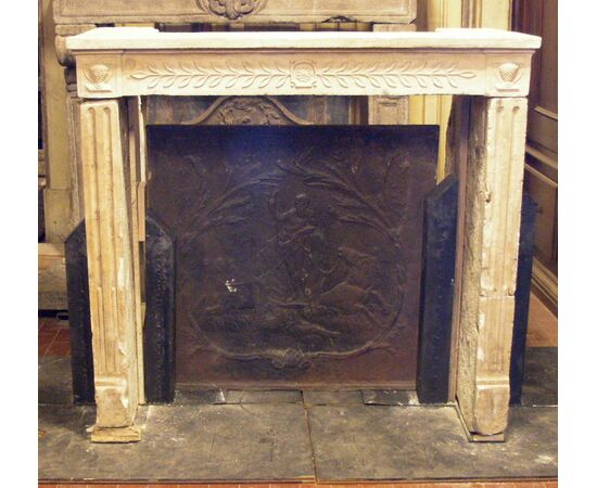 chp173 neoclassical stone fireplace meas. width cm 114 xh 107 cm x prof. 54     