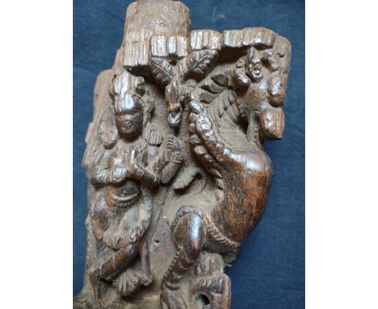 Gorgeous pair of Indian friezes carved with great 18th century craftsmanship     