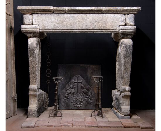 chp288 gothic stone fireplace meas. cm 230 xh 215     