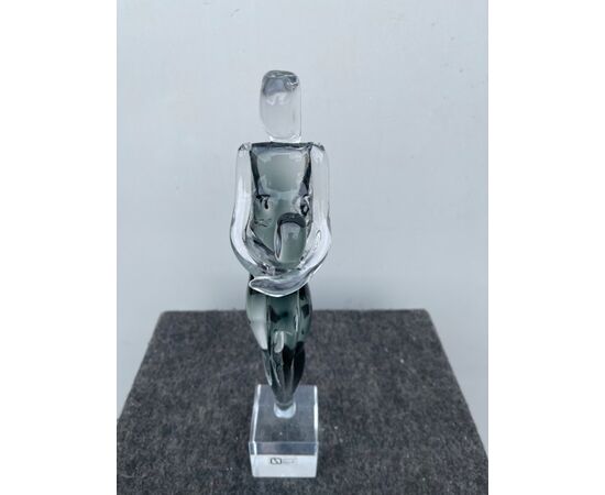 Glass sculpture depicting motherhood. V Nason     
