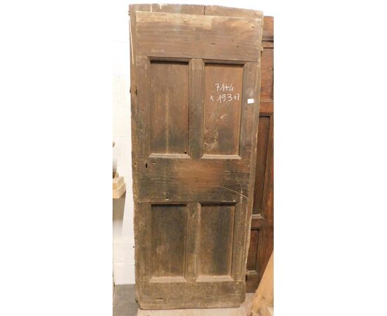 ptir422 - wooden door with four panels, 19th century, measuring cm l 71 xh 193     