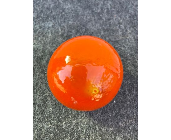 Blown glass orange.Fratelli Toso, Murano     