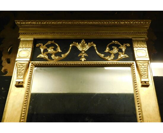 specc299 - console with marble top and mirror, l 120 xh 288 xp 54     