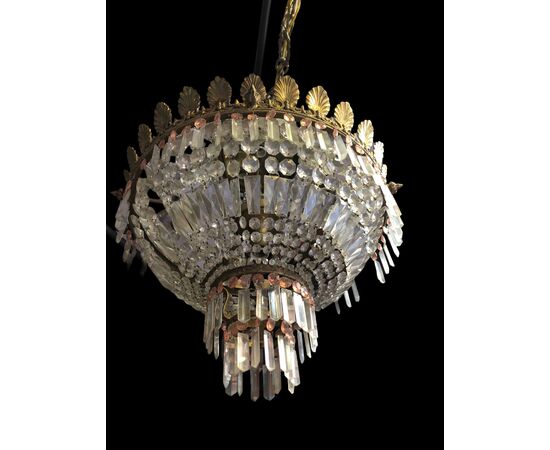 Crystal balloon chandelier first half of the 20th century     