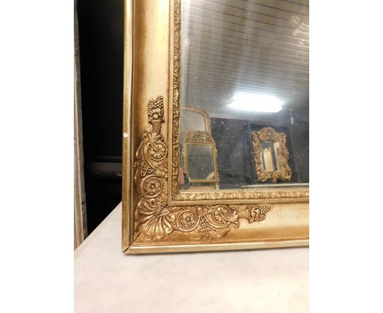 specc288 - specchiera dorata, XIX secolo, misura cm l 54 x h 70