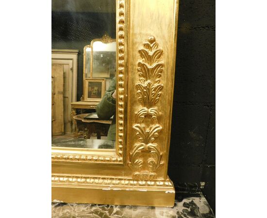 specc299 - console with marble top and mirror, l 120 xh 288 xp 54     