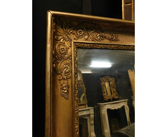 specc288 - gilded mirror, 19th century, measuring cm l 54 xh 70     