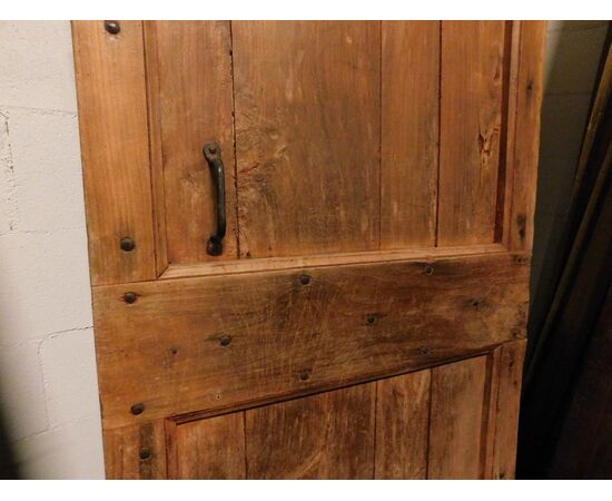 ptcr459 - rustic poplar door, 19th century, measure cm l 92 xh 209     