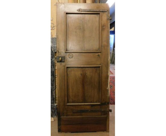 pti689 - walnut door with two panels, period &#39;7/800, size cm l 79 xh 190     