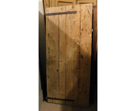 ptcr459 - rustic poplar door, 19th century, measure cm l 92 xh 209     