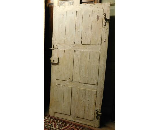 ptl541 - porta laccata con pannelli scolpiti, epoca '800, provenienza Genova, misura cm l 96 x h 200 x sp. 3