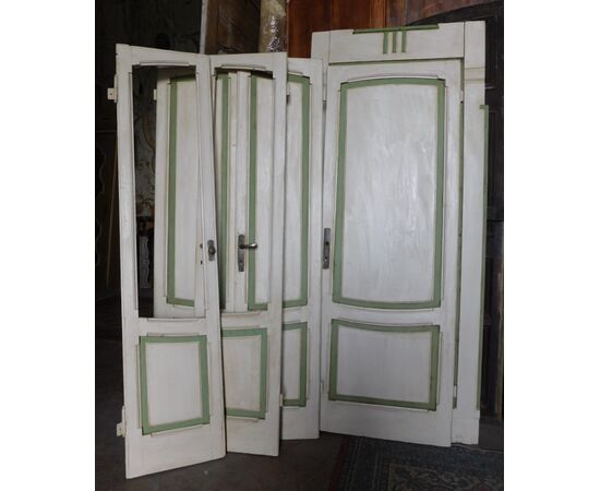 pts740 - n. 4 lacquered deco doors, from Milan, 1920     