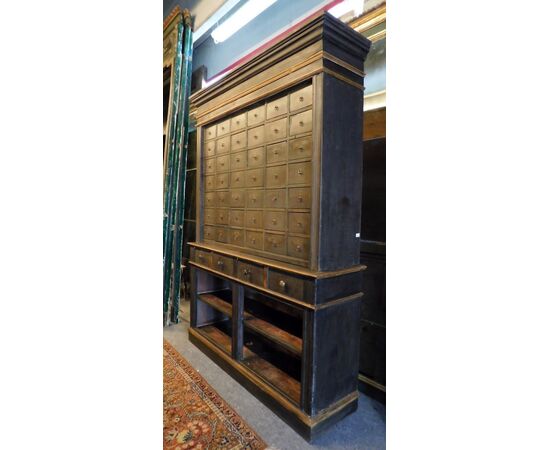 arm99 - pharmacy / herbalist cabinet, first half of the 19th century, cm l 173 xh 237     