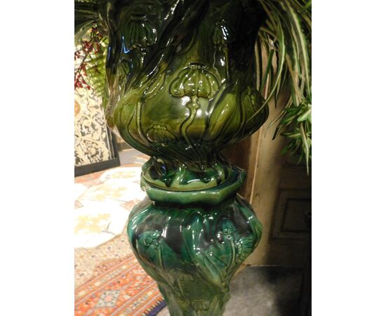 dars431 - vaso in ceramica liberty, misura cm l 35 x h 102 x p. 30