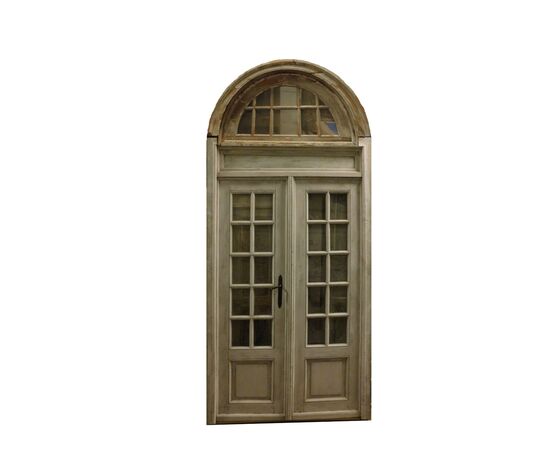 ptl550 - glass door complete with frame and overdoor, cm l 145 xh 251     