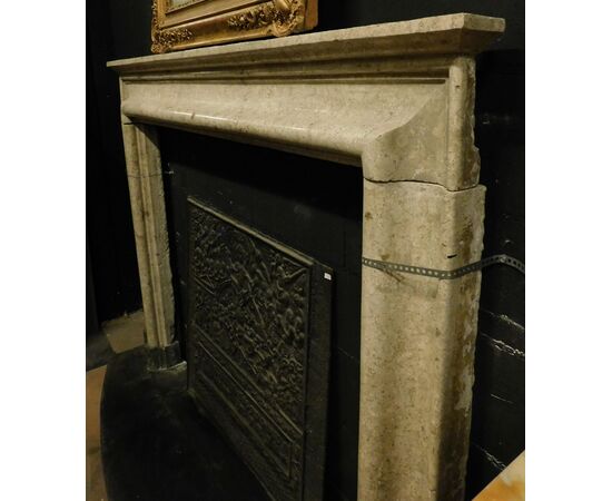 chm688 - Salvator Rosa fireplace in Gassino marble, cm l 153 xh 123 x d. 14     