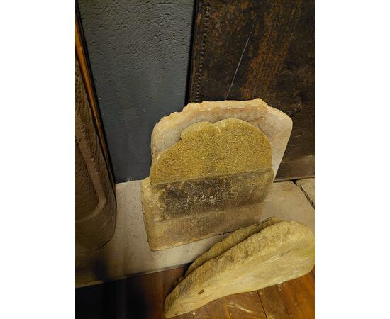 dars436 - 1 di 3 porta da forno in pietra, misura cm l 50 x h 44 x sp. 10  