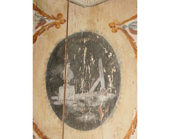 darb180 - soffitto dipinto su legno, epoca '700, misura cm 590 x 340