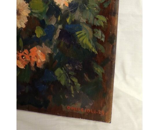 Dipinto olio su tavola di  Omicioli 1929