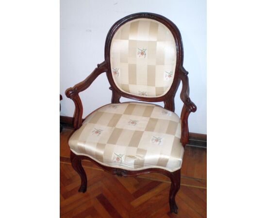 pair of eighteenth-century Genoese armchairs     
